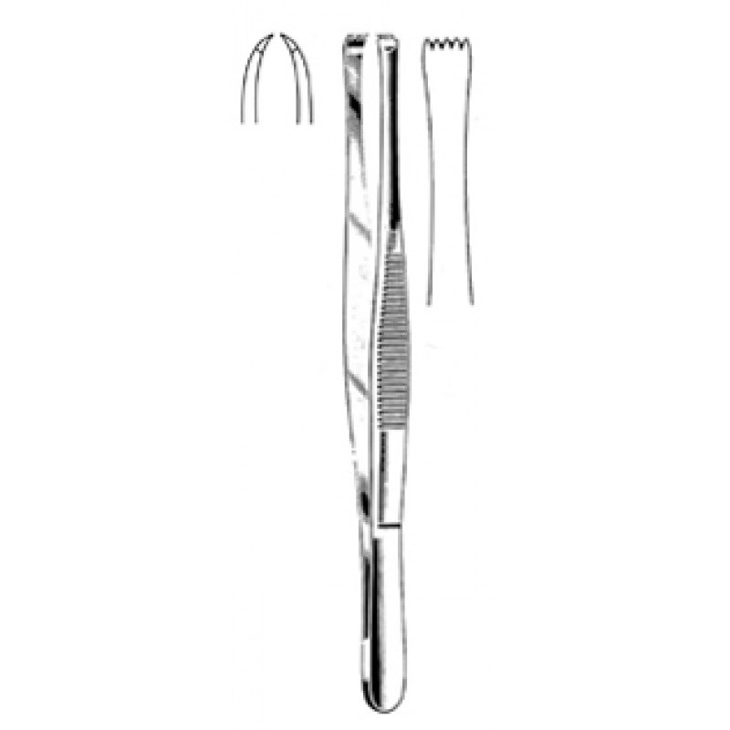 STONE Tissue Forceps 4:5 Teeth 15 cm
